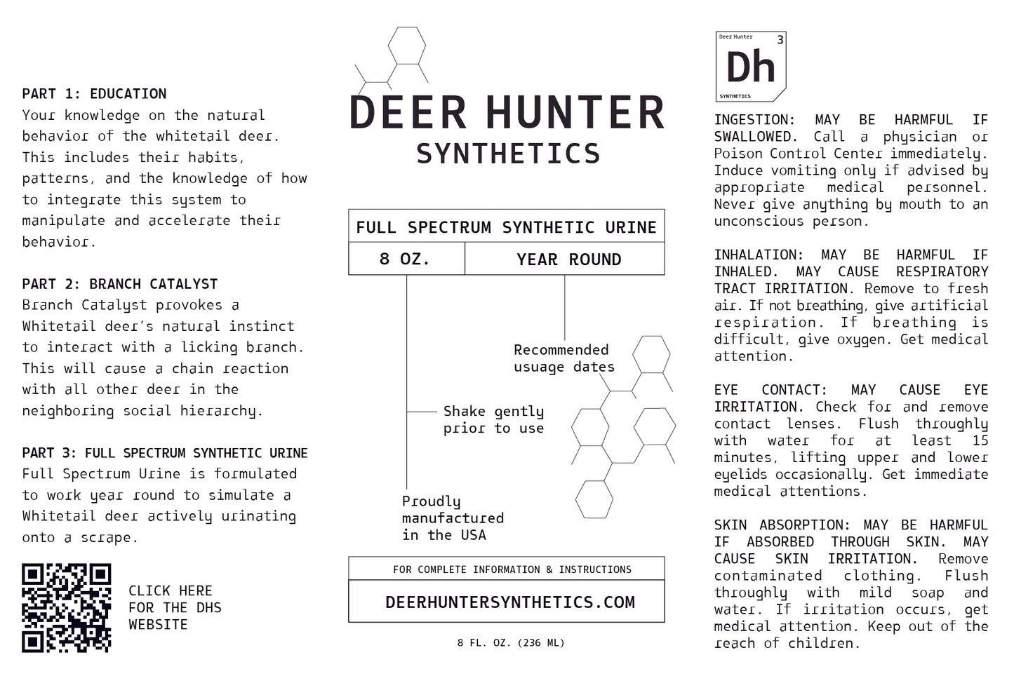 Half Gallon Synthetic Deer Urine – Legal Mock Scrape Scent